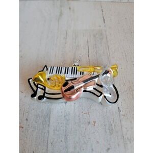 Unique glass music‎ piano notes violin trumpet ornament Xmas